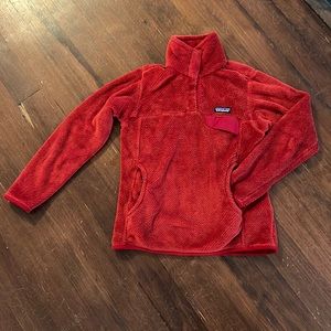 Patagonia Red Snap-T Fleece Pullover with Pocket size XS